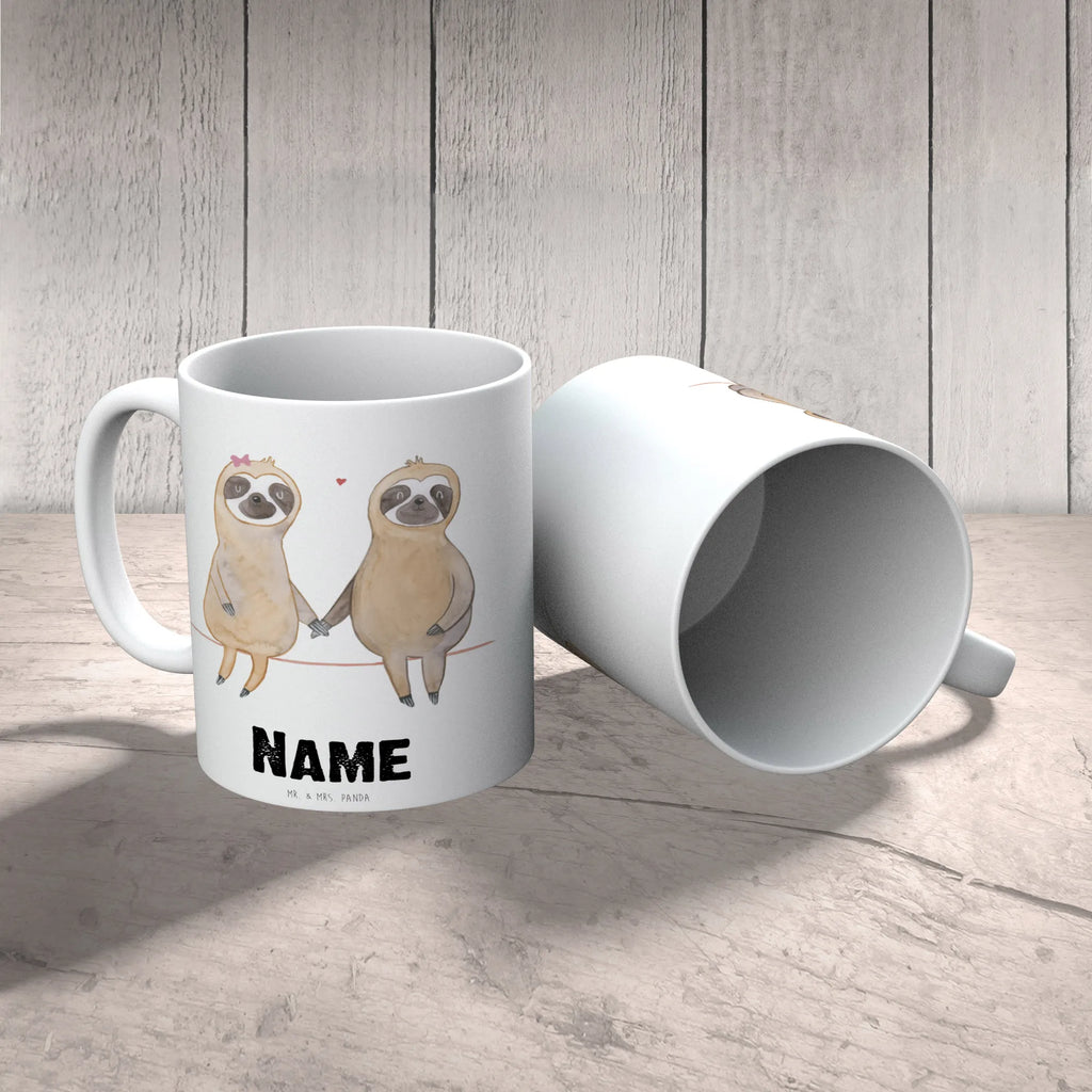 Personalisierte Tasse Faultier Pärchen Personalisierte Tasse, Namenstasse, Wunschname, Personalisiert, Tasse, Namen, Drucken, Tasse mit Namen, Faultier, Faultier Geschenk, Faultier Deko, Faultiere, faul, Lieblingstier, Liebe, Liebespaar, Faultierliebe, Faultierpärchen, verliebt, verlobt, gemeinsam, relaxen, Pärchen, Beziehung, Langsamkeit