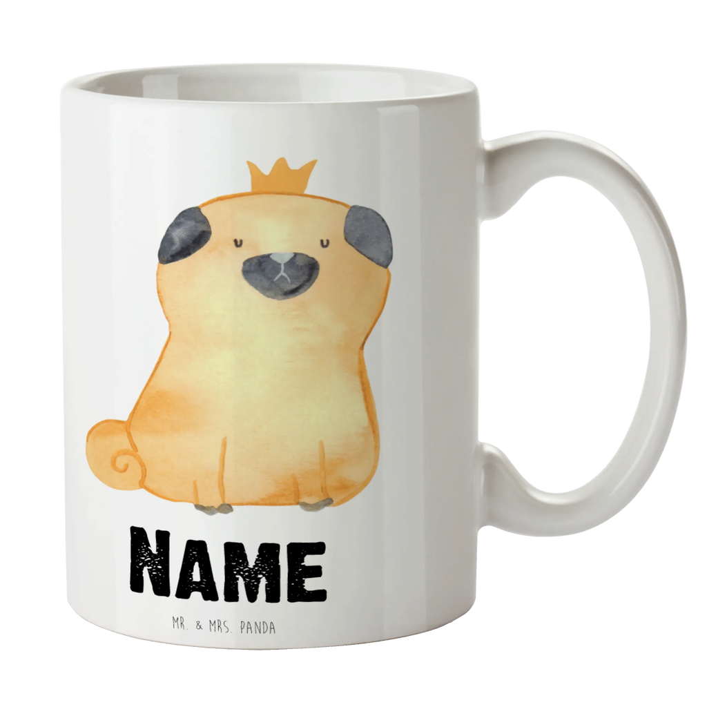 Personalisierte Tasse Mops Krone Personalisierte Tasse, Namenstasse, Wunschname, Personalisiert, Tasse, Namen, Drucken, Tasse mit Namen, Hund, Hundemotiv, Haustier, Hunderasse, Tierliebhaber, Hundebesitzer, Sprüche, Mops, allergisch, kinderlos, Hausregel, Hundebesitzer. Spruch, lustig