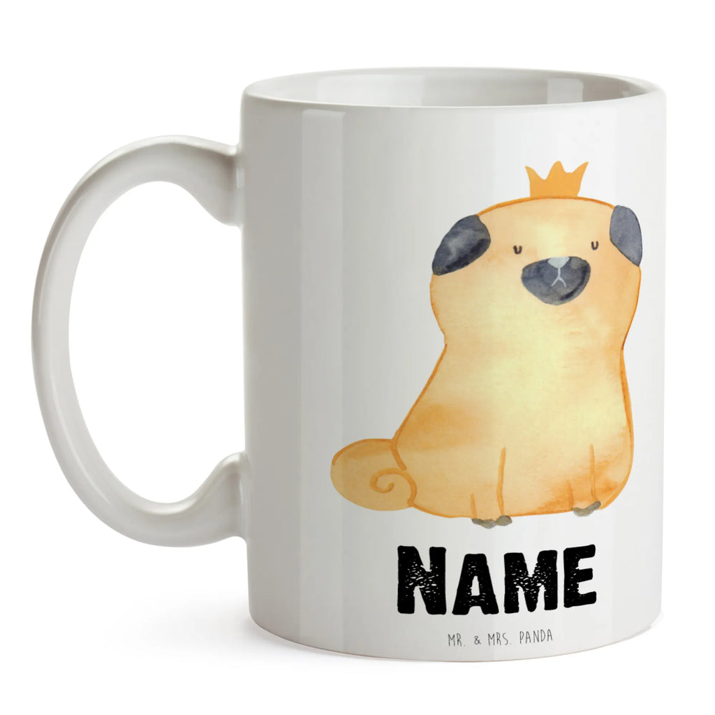 Personalisierte Tasse Mops Krone Personalisierte Tasse, Namenstasse, Wunschname, Personalisiert, Tasse, Namen, Drucken, Tasse mit Namen, Hund, Hundemotiv, Haustier, Hunderasse, Tierliebhaber, Hundebesitzer, Sprüche, Mops, allergisch, kinderlos, Hausregel, Hundebesitzer. Spruch, lustig