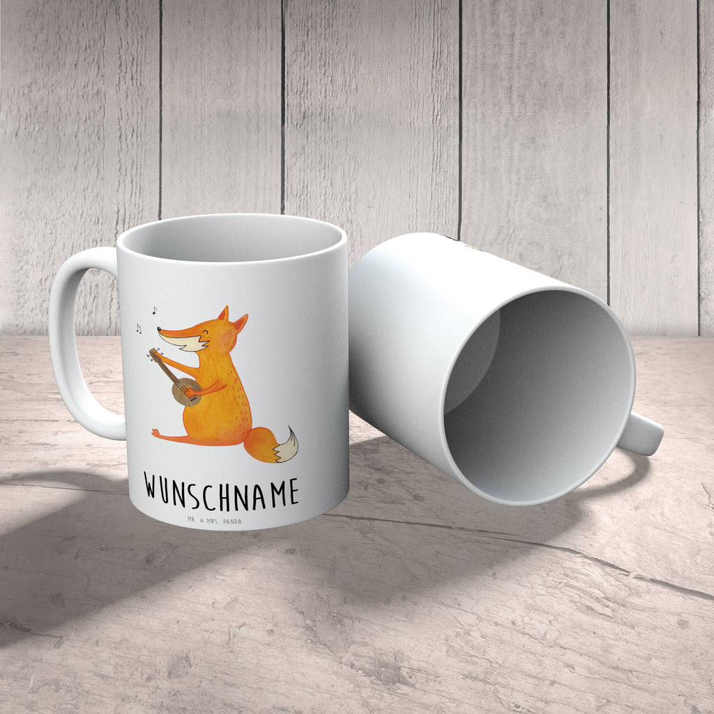 Personalisierte Tasse Fuchs Gitarre Personalisierte Tasse, Namenstasse, Wunschname, Personalisiert, Tasse, Namen, Drucken, Tasse mit Namen, Fuchs, Füchse, Geschenk Musiker, Musik Spruch, Musikerin, Sänger, Sängerin, Gitarre