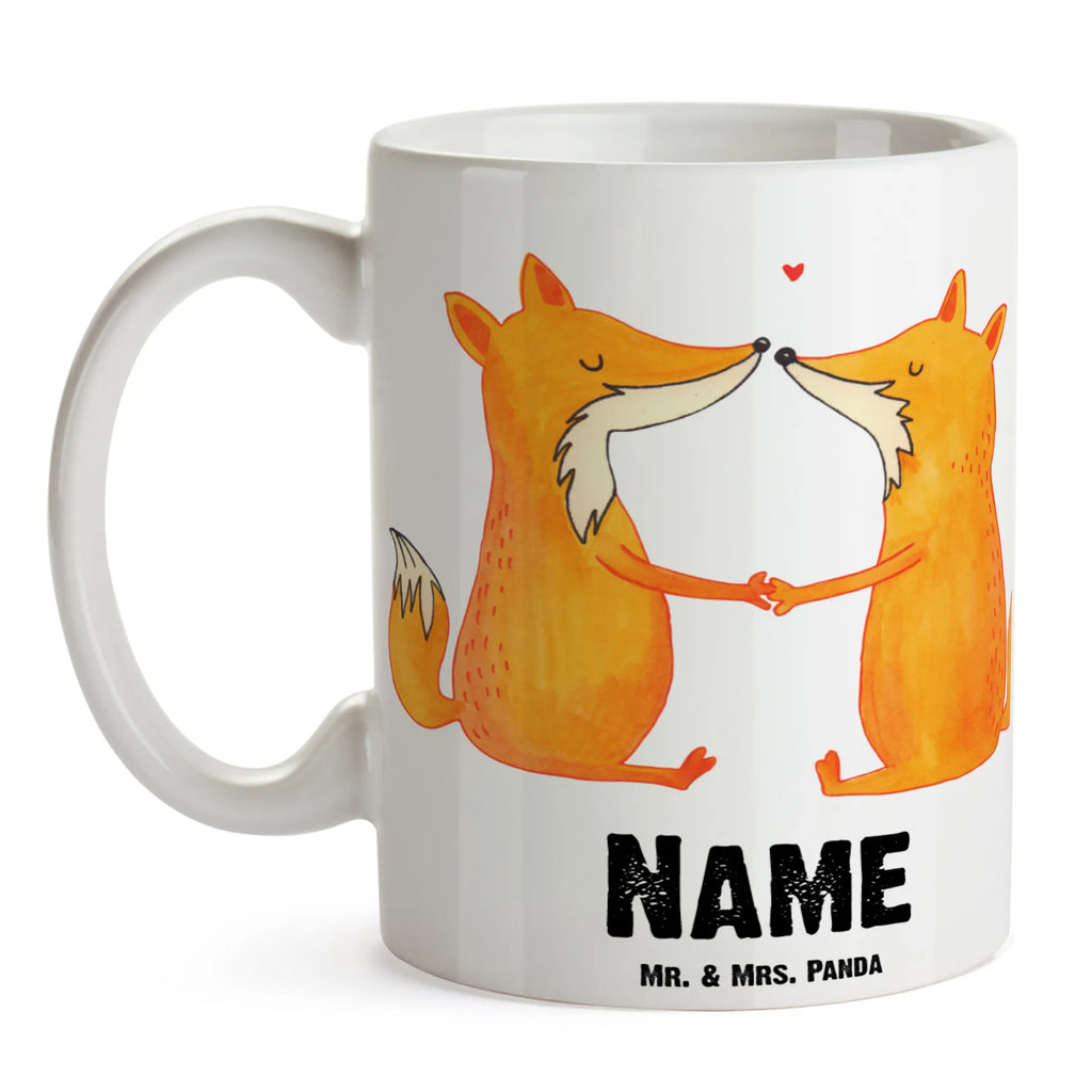 Personalisierte Tasse Füchse Liebe Personalisierte Tasse, Namenstasse, Wunschname, Personalisiert, Tasse, Namen, Drucken, Tasse mit Namen, Fuchs, Füchse, Fox, Liebe, Liebespaar, Paar, Partner, Freundin, Freund, Ehe, Verlobte, Ehemann, Ehefrau, Liebesbeweis