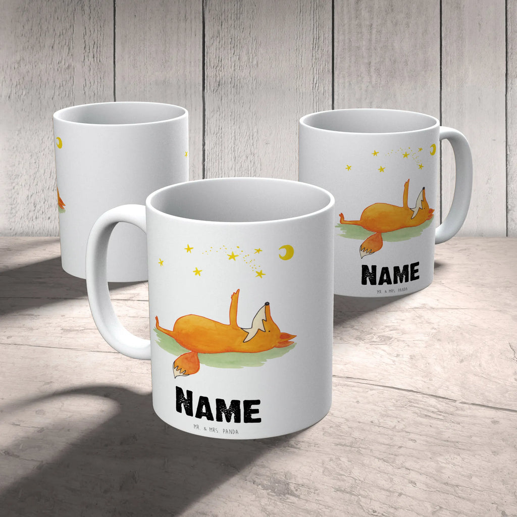 Personalisierte Tasse Fuchs Sterne Personalisierte Tasse, Namenstasse, Wunschname, Personalisiert, Tasse, Namen, Drucken, Tasse mit Namen, Fuchs, Füchse, tröstende Worte, Spruch positiv, Spruch schön, Romantik, Always Look on the Bright Side of Life