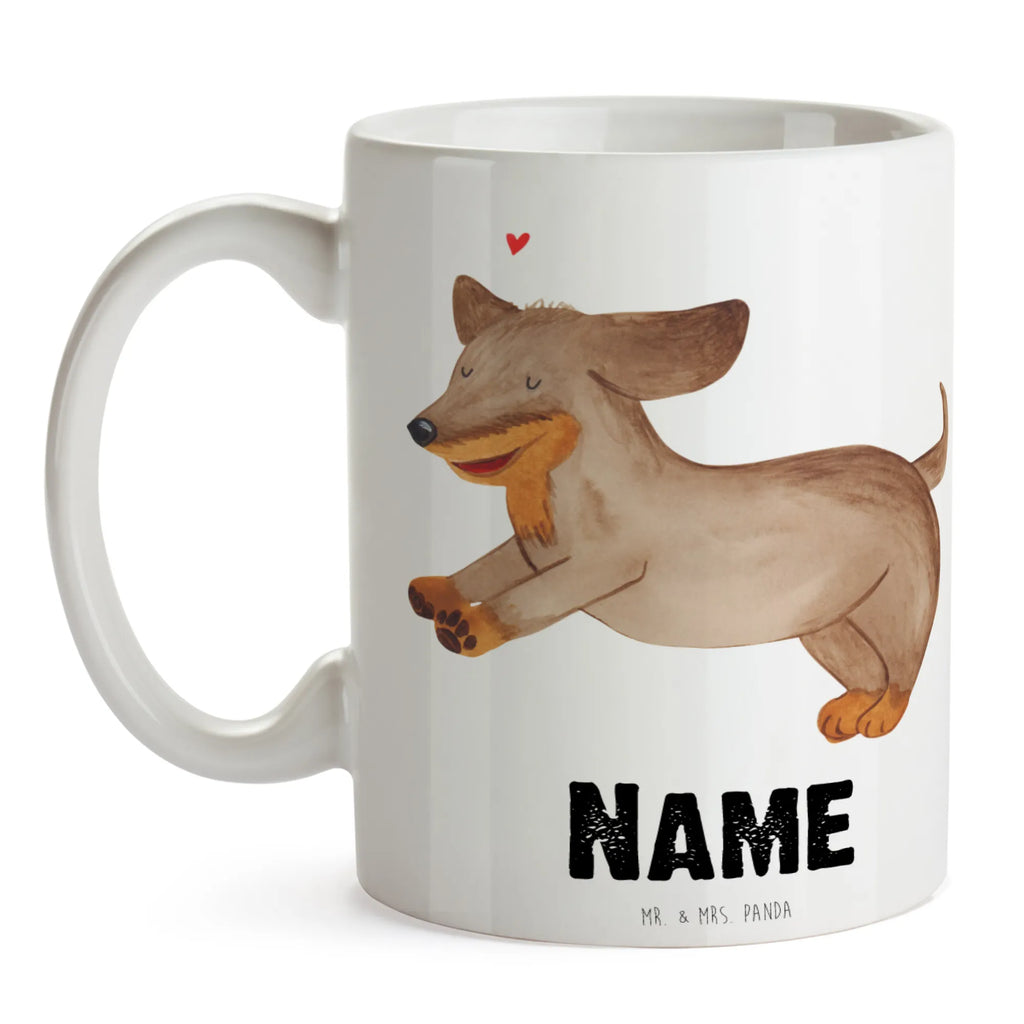 Personalisierte Tasse Hund Dackel fröhlich Personalisierte Tasse, Namenstasse, Wunschname, Personalisiert, Tasse, Namen, Drucken, Tasse mit Namen, Hund, Hundemotiv, Haustier, Hunderasse, Tierliebhaber, Hundebesitzer, Sprüche, Hunde, Dackel, Dachshund, happy dog