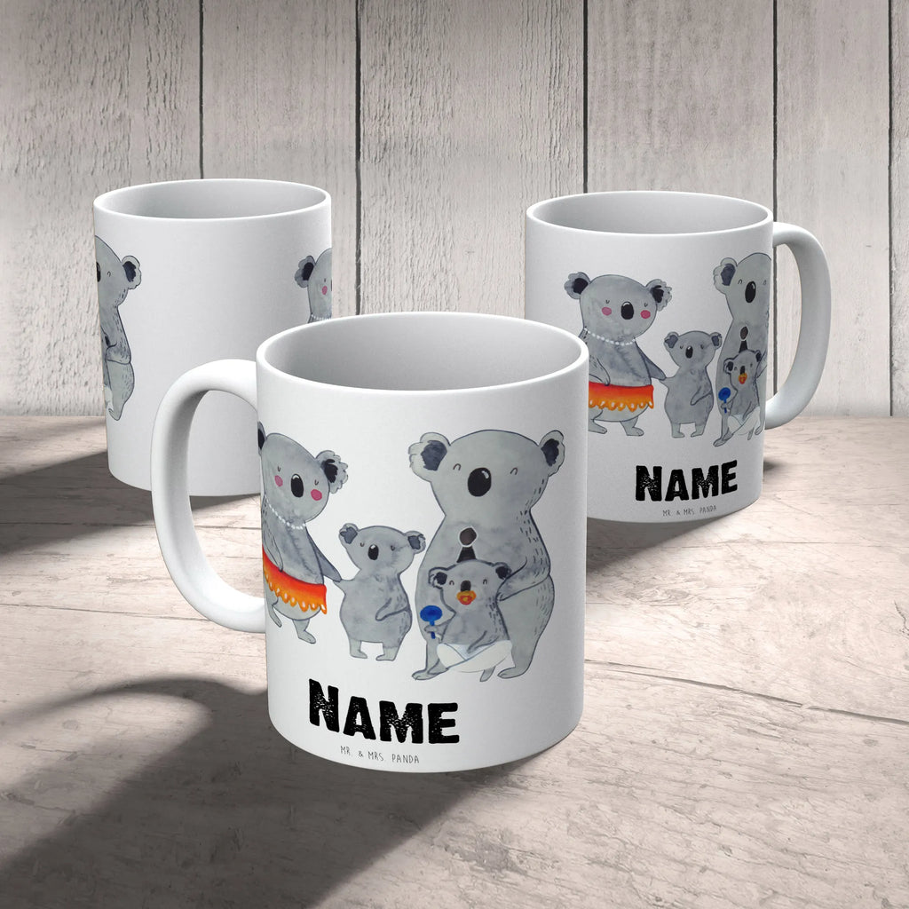 Personalisierte Tasse Koala Familie Personalisierte Tasse, Namenstasse, Wunschname, Personalisiert, Tasse, Namen, Drucken, Tasse mit Namen, Familie, Vatertag, Muttertag, Bruder, Schwester, Mama, Papa, Oma, Opa, Koala, Koalas, Family, Kinder, Geschwister, Familienleben