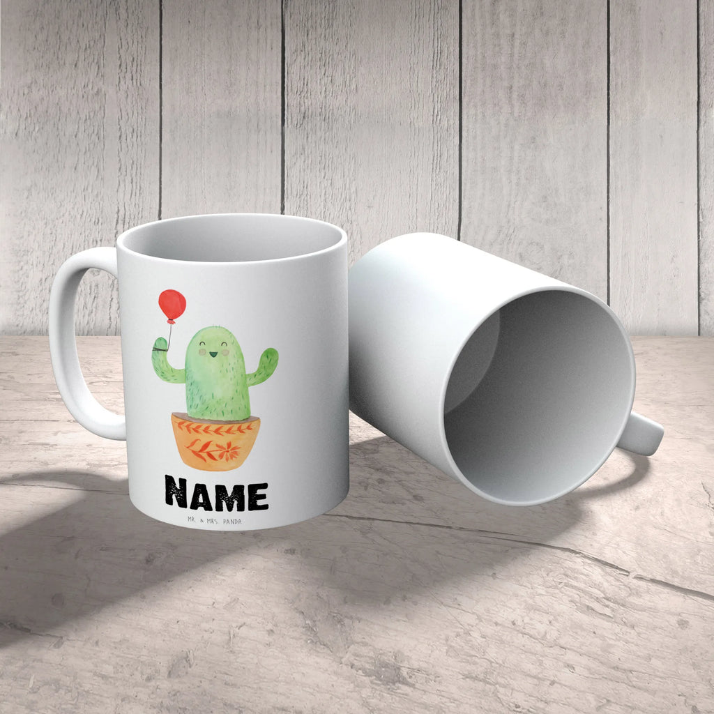 Personalisierte Tasse Kaktus Luftballon Personalisierte Tasse, Namenstasse, Wunschname, Personalisiert, Tasse, Namen, Drucken, Tasse mit Namen, Kaktus, Kakteen, Luftballon, Neustart, Freude, Büro, Stress, Büroalltag, Freundin, Freund, Ausbildung, Prüfung