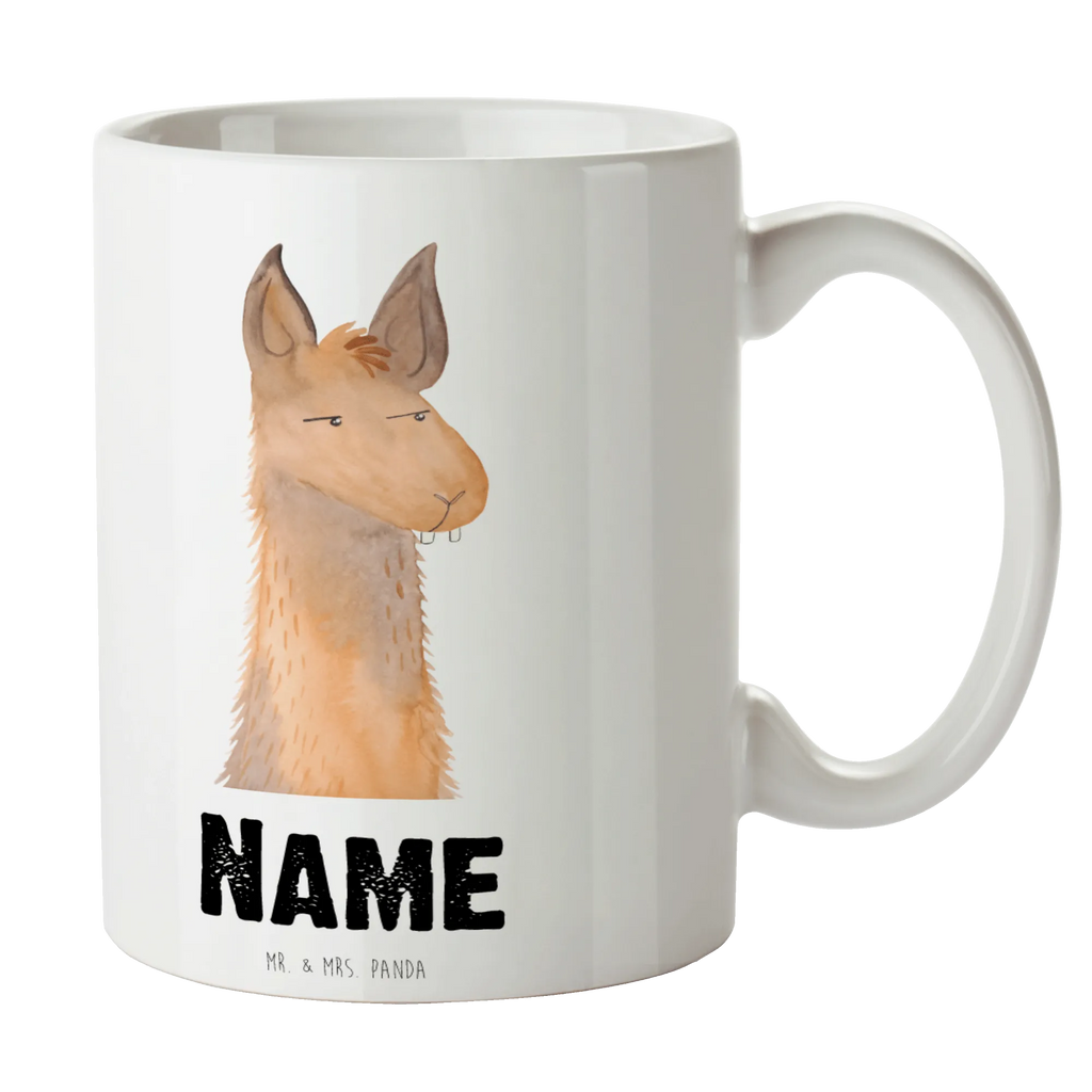 Personalisierte Tasse Lamakopf genervt Personalisierte Tasse, Namenstasse, Wunschname, Personalisiert, Tasse, Namen, Drucken, Tasse mit Namen, Lama, Alpaka, Lamas, Recht haben, genervt sein, Freundin, beste Freundin, Partnerin, Büro, Büroalltag, Chef, Chefin, Azubi