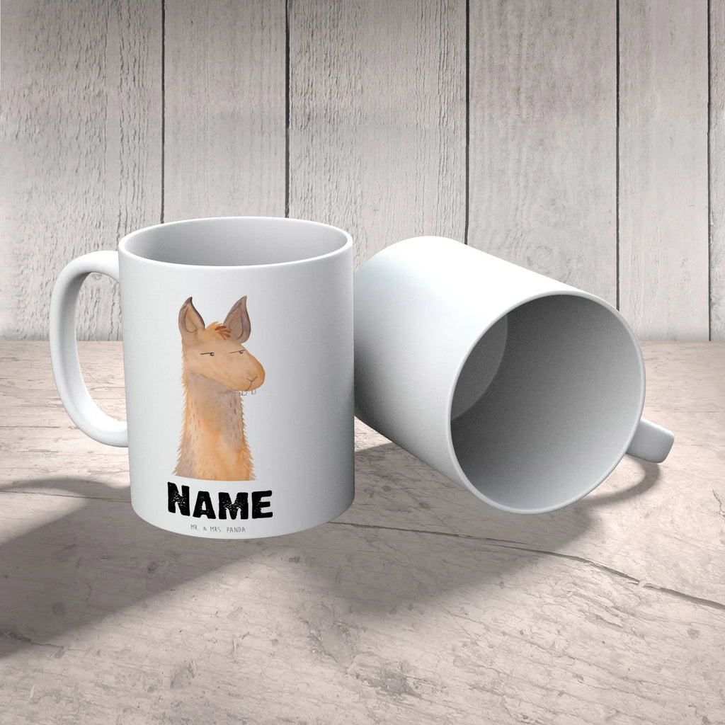 Personalisierte Tasse Lamakopf genervt Personalisierte Tasse, Namenstasse, Wunschname, Personalisiert, Tasse, Namen, Drucken, Tasse mit Namen, Lama, Alpaka, Lamas, Recht haben, genervt sein, Freundin, beste Freundin, Partnerin, Büro, Büroalltag, Chef, Chefin, Azubi