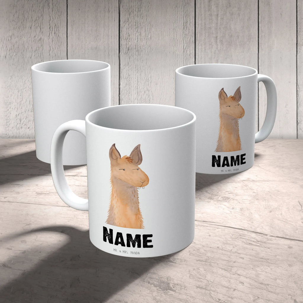 Personalisierte Tasse Lamakopf genervt Personalisierte Tasse, Namenstasse, Wunschname, Personalisiert, Tasse, Namen, Drucken, Tasse mit Namen, Lama, Alpaka, Lamas, Recht haben, genervt sein, Freundin, beste Freundin, Partnerin, Büro, Büroalltag, Chef, Chefin, Azubi