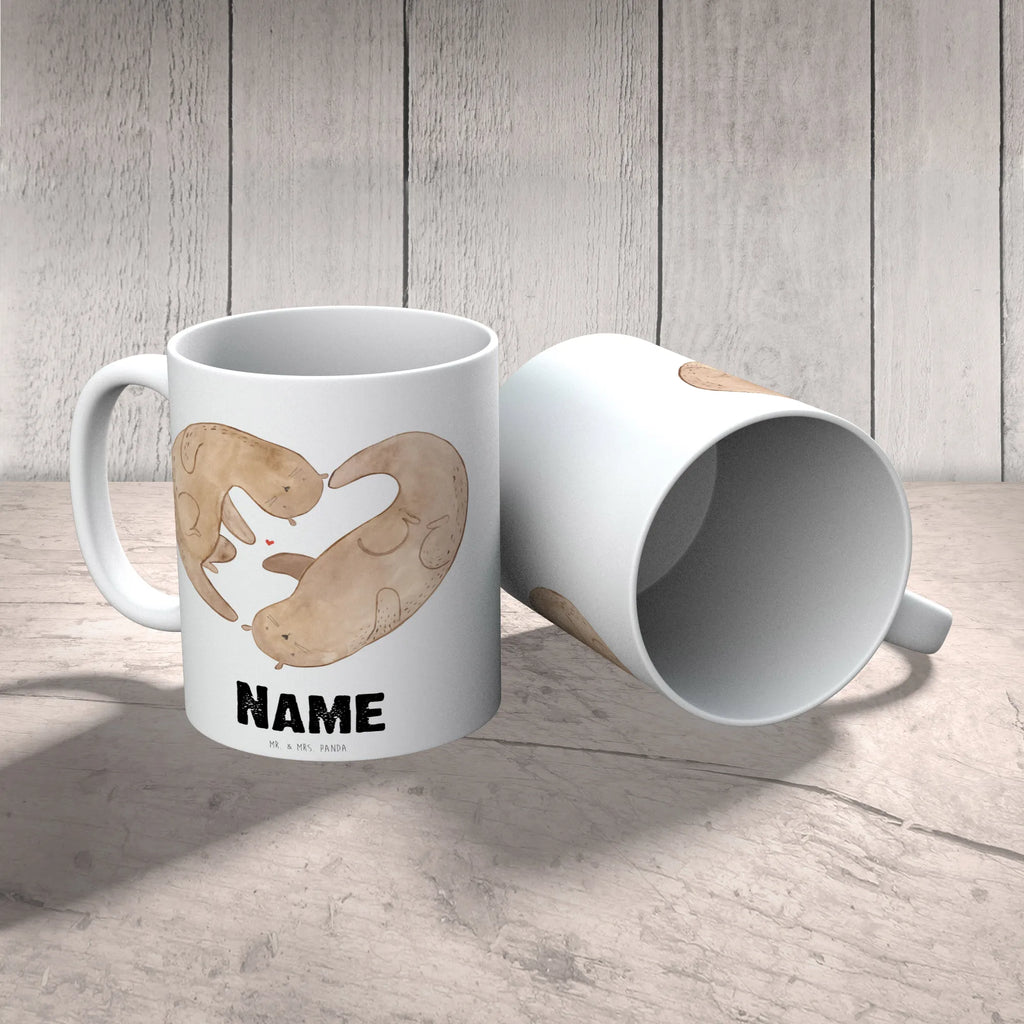 Personalisierte Tasse Otter Herz Personalisierte Tasse, Namenstasse, Wunschname, Personalisiert, Tasse, Namen, Drucken, Tasse mit Namen, Otter, Fischotter, Seeotter, Liebe, Herz, Liebesbeweis, Liebesgeschenk, Bessere Hälfte, Love you, Jahrestag, Hochzeitstag, Verlobung, gemeinsames Leben