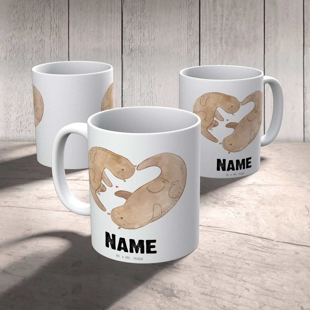 Personalisierte Tasse Otter Herz Personalisierte Tasse, Namenstasse, Wunschname, Personalisiert, Tasse, Namen, Drucken, Tasse mit Namen, Otter, Fischotter, Seeotter, Liebe, Herz, Liebesbeweis, Liebesgeschenk, Bessere Hälfte, Love you, Jahrestag, Hochzeitstag, Verlobung, gemeinsames Leben