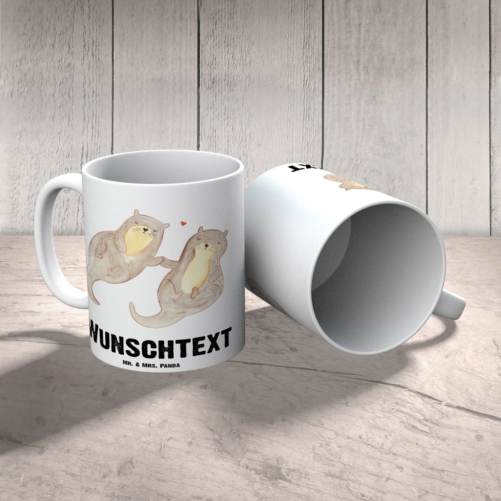 Personalisierte Tasse Otter händchenhaltend Personalisierte Tasse, Namenstasse, Wunschname, Personalisiert, Tasse, Namen, Drucken, Tasse mit Namen, Otter, Fischotter, Seeotter, Otter Seeotter See Otter