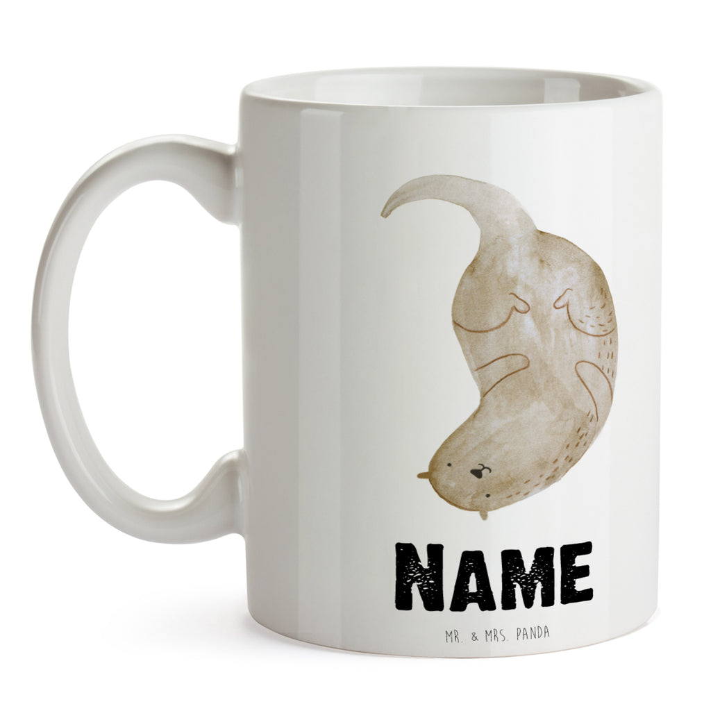 Personalisierte Tasse Otter kopfüber Personalisierte Tasse, Namenstasse, Wunschname, Personalisiert, Tasse, Namen, Drucken, Tasse mit Namen, Otter, Fischotter, Seeotter, Otter Seeotter See Otter