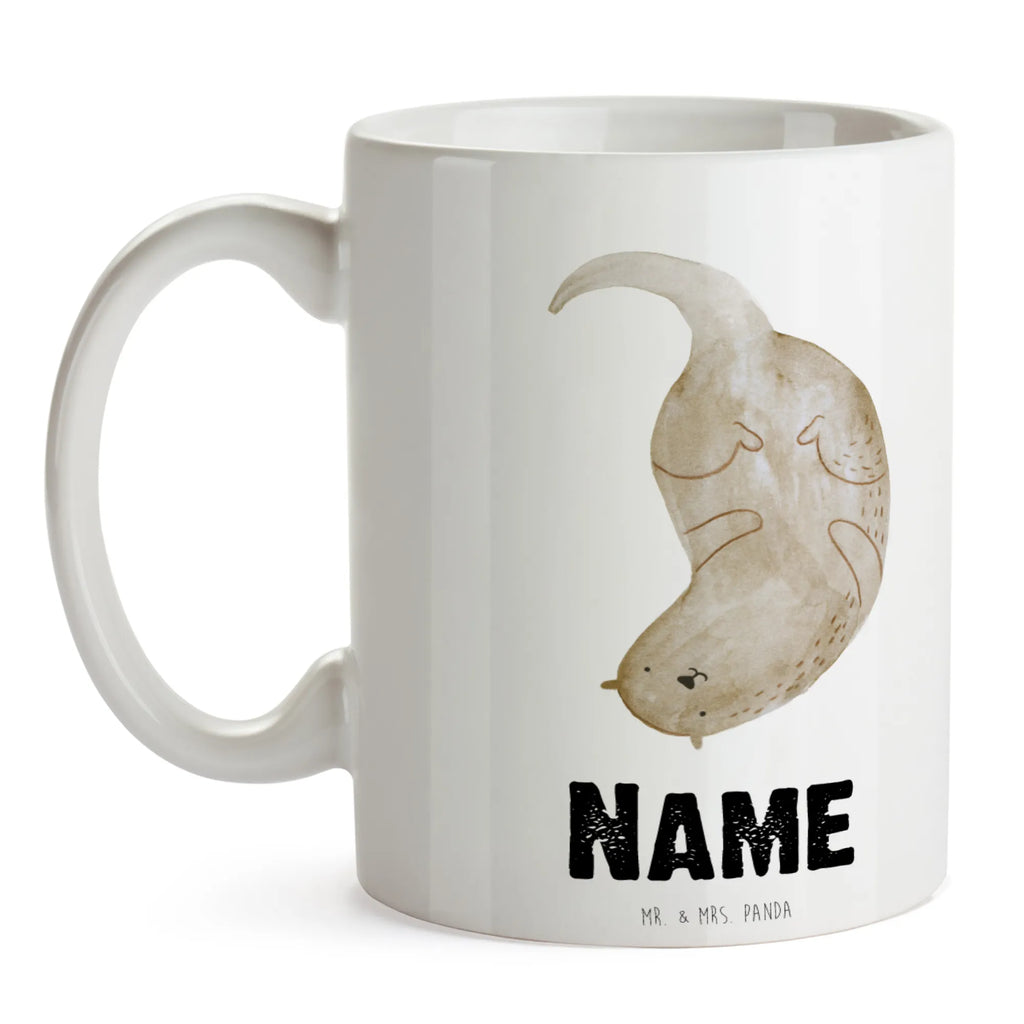 Personalisierte Tasse Otter kopfüber Personalisierte Tasse, Namenstasse, Wunschname, Personalisiert, Tasse, Namen, Drucken, Tasse mit Namen, Otter, Fischotter, Seeotter, Otter Seeotter See Otter