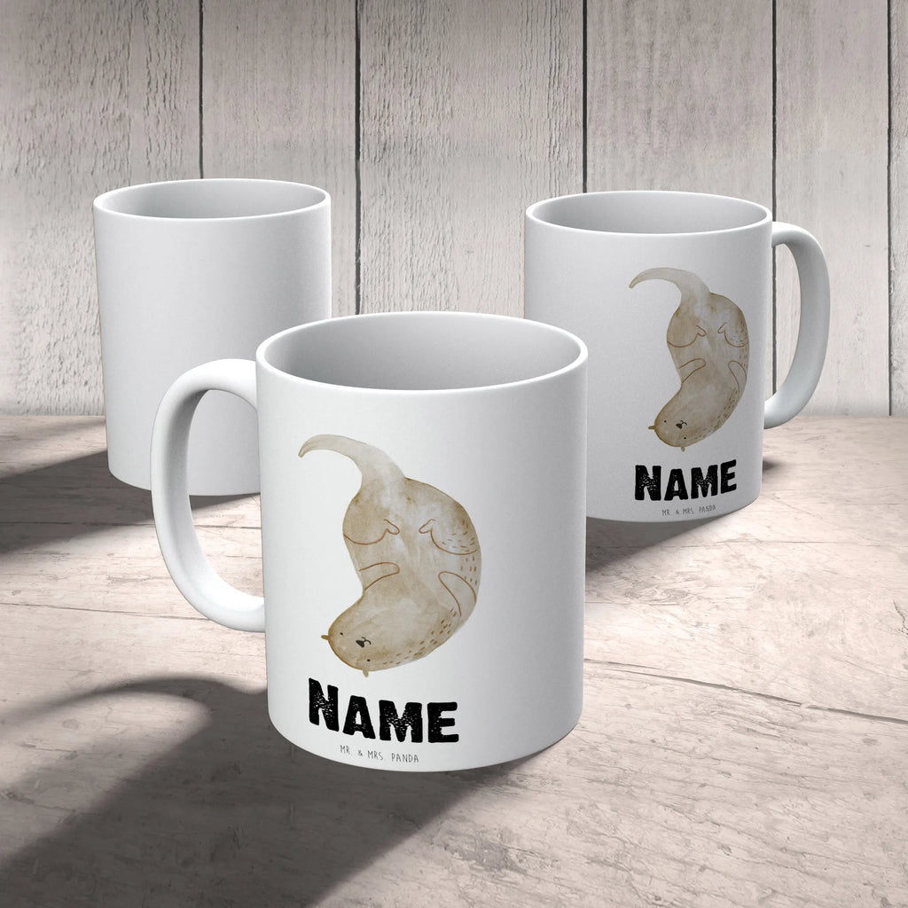 Personalisierte Tasse Otter kopfüber Personalisierte Tasse, Namenstasse, Wunschname, Personalisiert, Tasse, Namen, Drucken, Tasse mit Namen, Otter, Fischotter, Seeotter, Otter Seeotter See Otter