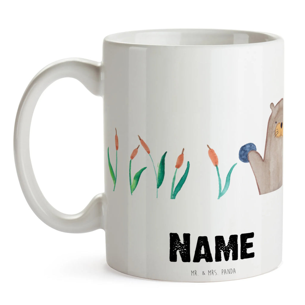 Personalisierte Tasse Otter mit Stein Personalisierte Tasse, Namenstasse, Wunschname, Personalisiert, Tasse, Namen, Drucken, Tasse mit Namen, Otter, Fischotter, Seeotter, Otter Seeotter See Otter