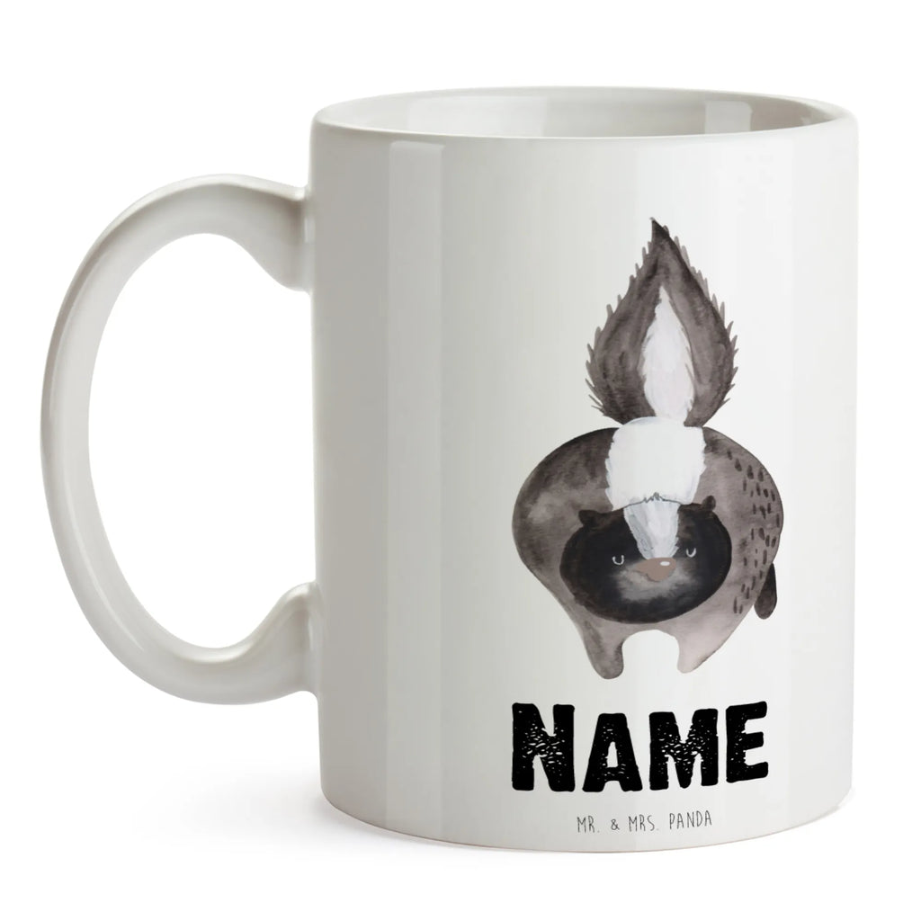 Personalisierte Tasse Stinktier Angriff Personalisierte Tasse, Namenstasse, Wunschname, Personalisiert, Tasse, Namen, Drucken, Tasse mit Namen, Stinktier, Skunk, Wildtier, Raubtier, Stinker, Stinki, wütend, Drohung