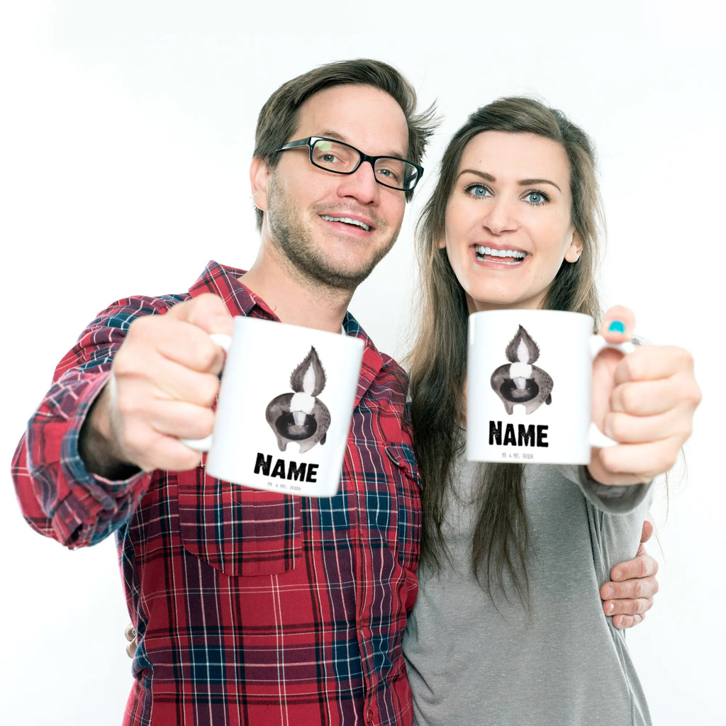 Personalisierte Tasse Stinktier Angriff Personalisierte Tasse, Namenstasse, Wunschname, Personalisiert, Tasse, Namen, Drucken, Tasse mit Namen, Stinktier, Skunk, Wildtier, Raubtier, Stinker, Stinki, wütend, Drohung