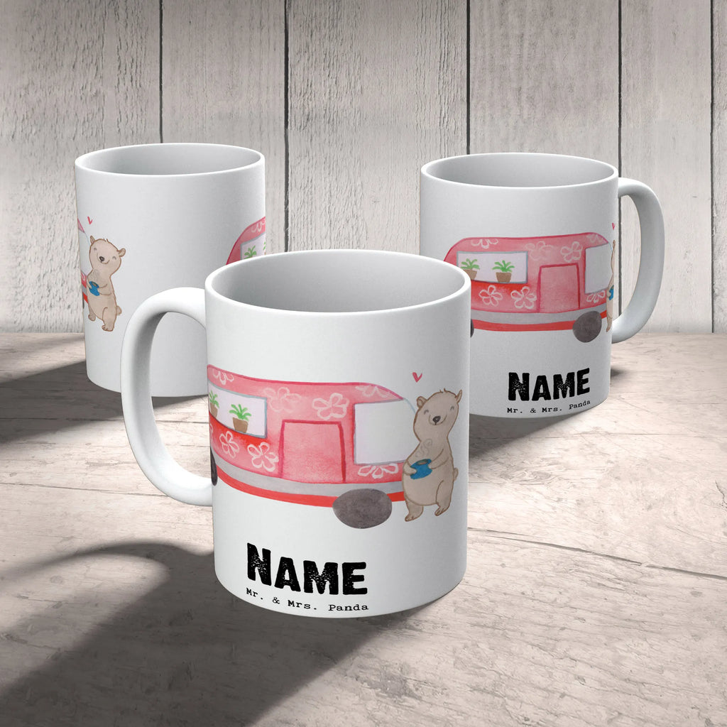 Personalisierte Tasse Bär Camper Personalisierte Tasse, Namenstasse, Wunschname, Personalisiert, Tasse, Namen, Drucken, Tasse mit Namen, Geschenk, Sport, Sportart, Hobby, Schenken, Danke, Dankeschön, Auszeichnung, Gewinn, Sportler, Camper, Campen, Zelten, Campingplatz, Wohnmobil, Roadtrip, Urlaub