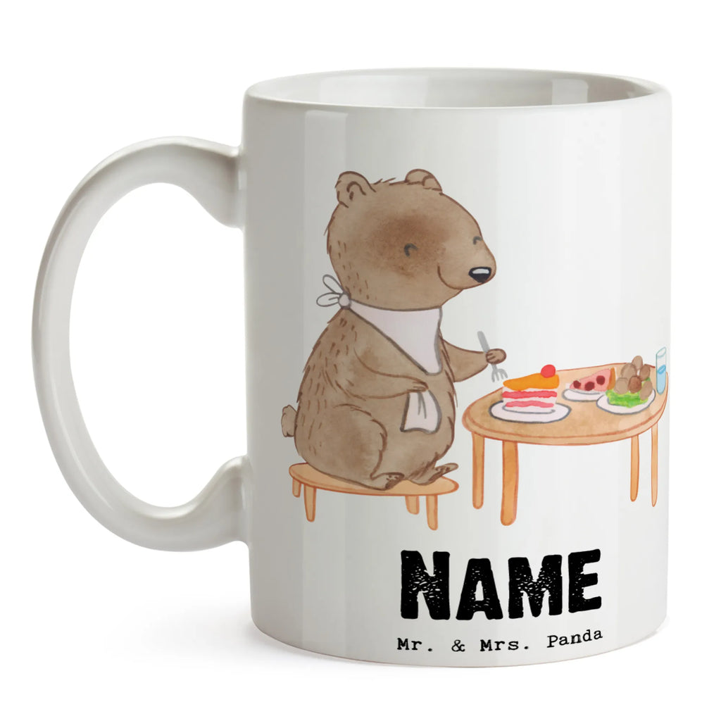 Personalisierte Tasse Bär Essen gehen Personalisierte Tasse, Namenstasse, Wunschname, Personalisiert, Tasse, Namen, Drucken, Tasse mit Namen, Geschenk, Sport, Sportart, Hobby, Schenken, Danke, Dankeschön, Auszeichnung, Gewinn, Sportler, Essen gehen, Essen, Restaurant, Restaurantbesuch