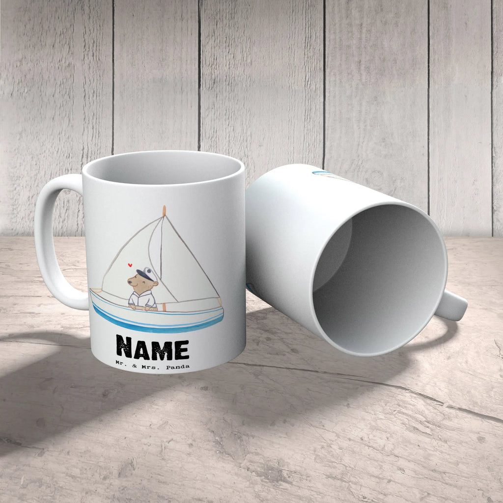 Personalisierte Tasse Bär Segeln Personalisierte Tasse, Namenstasse, Wunschname, Personalisiert, Tasse, Namen, Drucken, Tasse mit Namen, Geschenk, Sport, Sportart, Hobby, Schenken, Danke, Dankeschön, Auszeichnung, Gewinn, Sportler, segeln, Segeltörn, Segelboot, Segelschule, Yachtclub