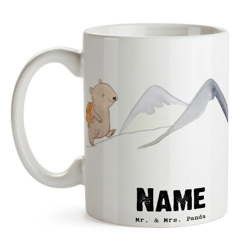 Personalisierte Tasse Bär Bergsteigen Personalisierte Tasse, Namenstasse, Wunschname, Personalisiert, Tasse, Namen, Drucken, Tasse mit Namen, Geschenk, Sport, Sportart, Hobby, Schenken, Danke, Dankeschön, Auszeichnung, Gewinn, Sportler, Bergsteigen, wandern, Bergsport, Trekking, Alpinismus, Alpinwandern