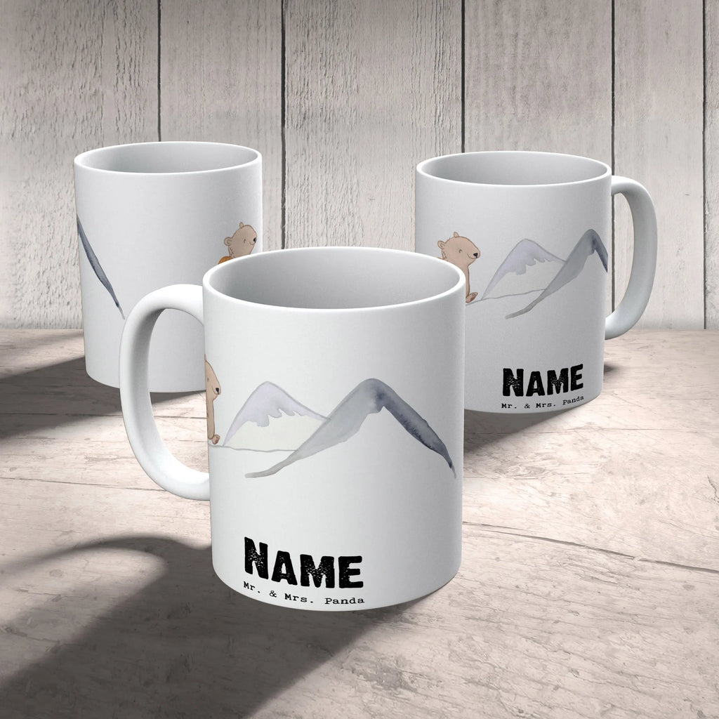 Personalisierte Tasse Bär Bergsteigen Personalisierte Tasse, Namenstasse, Wunschname, Personalisiert, Tasse, Namen, Drucken, Tasse mit Namen, Geschenk, Sport, Sportart, Hobby, Schenken, Danke, Dankeschön, Auszeichnung, Gewinn, Sportler, Bergsteigen, wandern, Bergsport, Trekking, Alpinismus, Alpinwandern