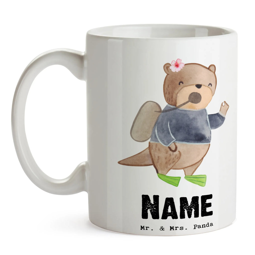 Personalisierte Tasse Tauchlehrerin mit Herz Personalisierte Tasse, Namenstasse, Wunschname, Personalisiert, Tasse, Namen, Drucken, Tasse mit Namen, Beruf, Ausbildung, Jubiläum, Abschied, Rente, Kollege, Kollegin, Geschenk, Schenken, Arbeitskollege, Mitarbeiter, Firma, Danke, Dankeschön