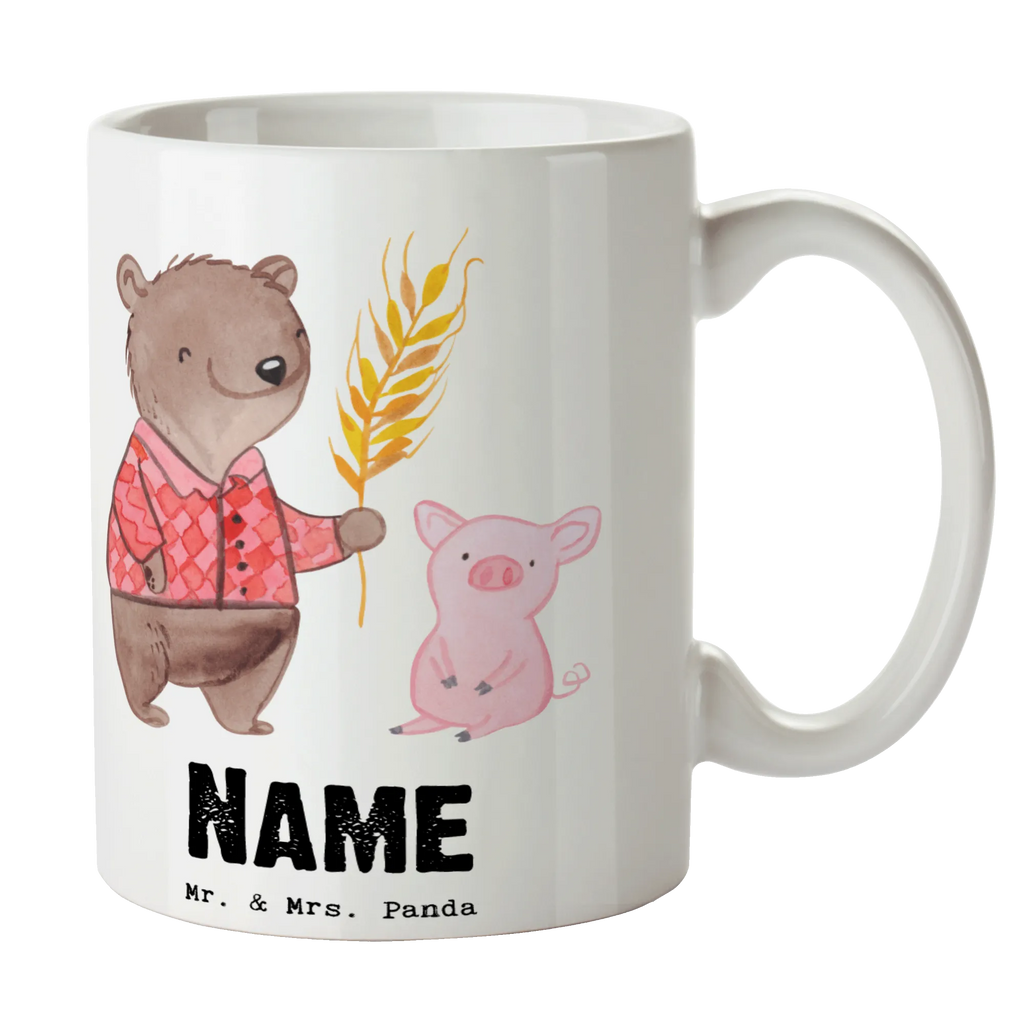 Personalisierte Tasse Landwirt mit Herz Personalisierte Tasse, Namenstasse, Wunschname, Personalisiert, Tasse, Namen, Drucken, Tasse mit Namen, Beruf, Ausbildung, Jubiläum, Abschied, Rente, Kollege, Kollegin, Geschenk, Schenken, Arbeitskollege, Mitarbeiter, Firma, Danke, Dankeschön, Landwirt; Bauer, Tierwirt, Agronom, Farmer, Bauernhof