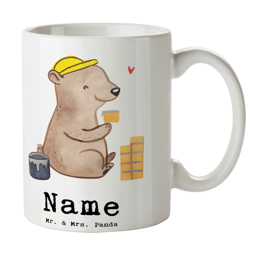 Personalisierte Tasse Maurer mit Herz Personalisierte Tasse, Namenstasse, Wunschname, Personalisiert, Tasse, Namen, Drucken, Tasse mit Namen, Beruf, Ausbildung, Jubiläum, Abschied, Rente, Kollege, Kollegin, Geschenk, Schenken, Arbeitskollege, Mitarbeiter, Firma, Danke, Dankeschön, Maurer, Maurermeister, Gesellenprüfung, Handwerker, Maurerbetrieb