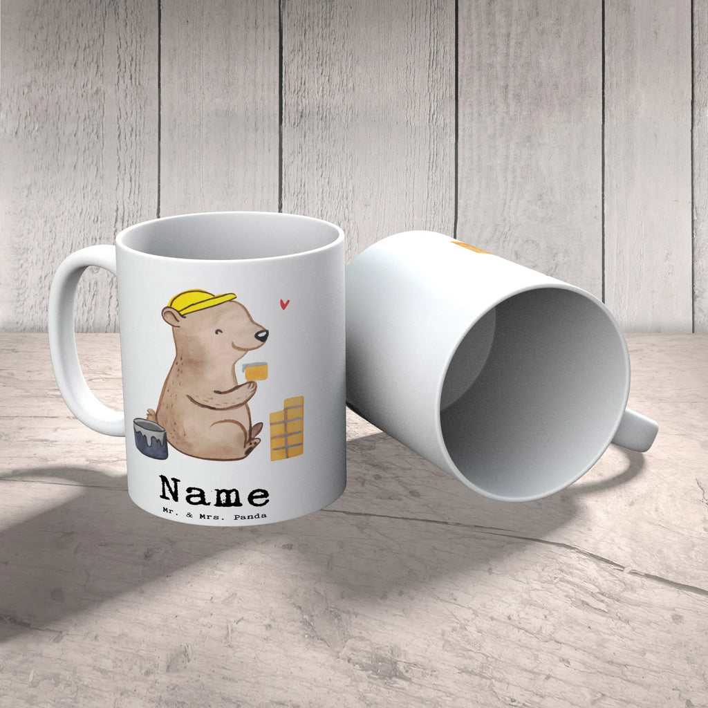 Personalisierte Tasse Maurer mit Herz Personalisierte Tasse, Namenstasse, Wunschname, Personalisiert, Tasse, Namen, Drucken, Tasse mit Namen, Beruf, Ausbildung, Jubiläum, Abschied, Rente, Kollege, Kollegin, Geschenk, Schenken, Arbeitskollege, Mitarbeiter, Firma, Danke, Dankeschön, Maurer, Maurermeister, Gesellenprüfung, Handwerker, Maurerbetrieb