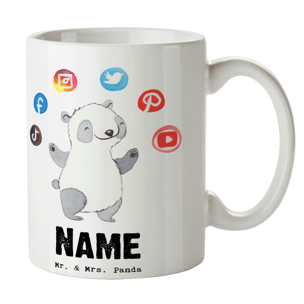 Personalisierte Tasse Social Media Manager mit Herz Personalisierte Tasse, Namenstasse, Wunschname, Personalisiert, Tasse, Namen, Drucken, Tasse mit Namen, Beruf, Ausbildung, Jubiläum, Abschied, Rente, Kollege, Kollegin, Geschenk, Schenken, Arbeitskollege, Mitarbeiter, Firma, Danke, Dankeschön