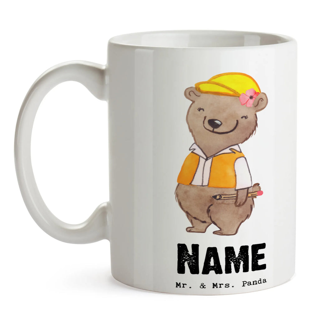 Personalisierte Tasse Bauingenieurin mit Herz Personalisierte Tasse, Namenstasse, Wunschname, Personalisiert, Tasse, Namen, Drucken, Tasse mit Namen, Beruf, Ausbildung, Jubiläum, Abschied, Rente, Kollege, Kollegin, Geschenk, Schenken, Arbeitskollege, Mitarbeiter, Firma, Danke, Dankeschön, Bauingenieurin, Statikerin, Ingeniuerin, Baustelle, Studium