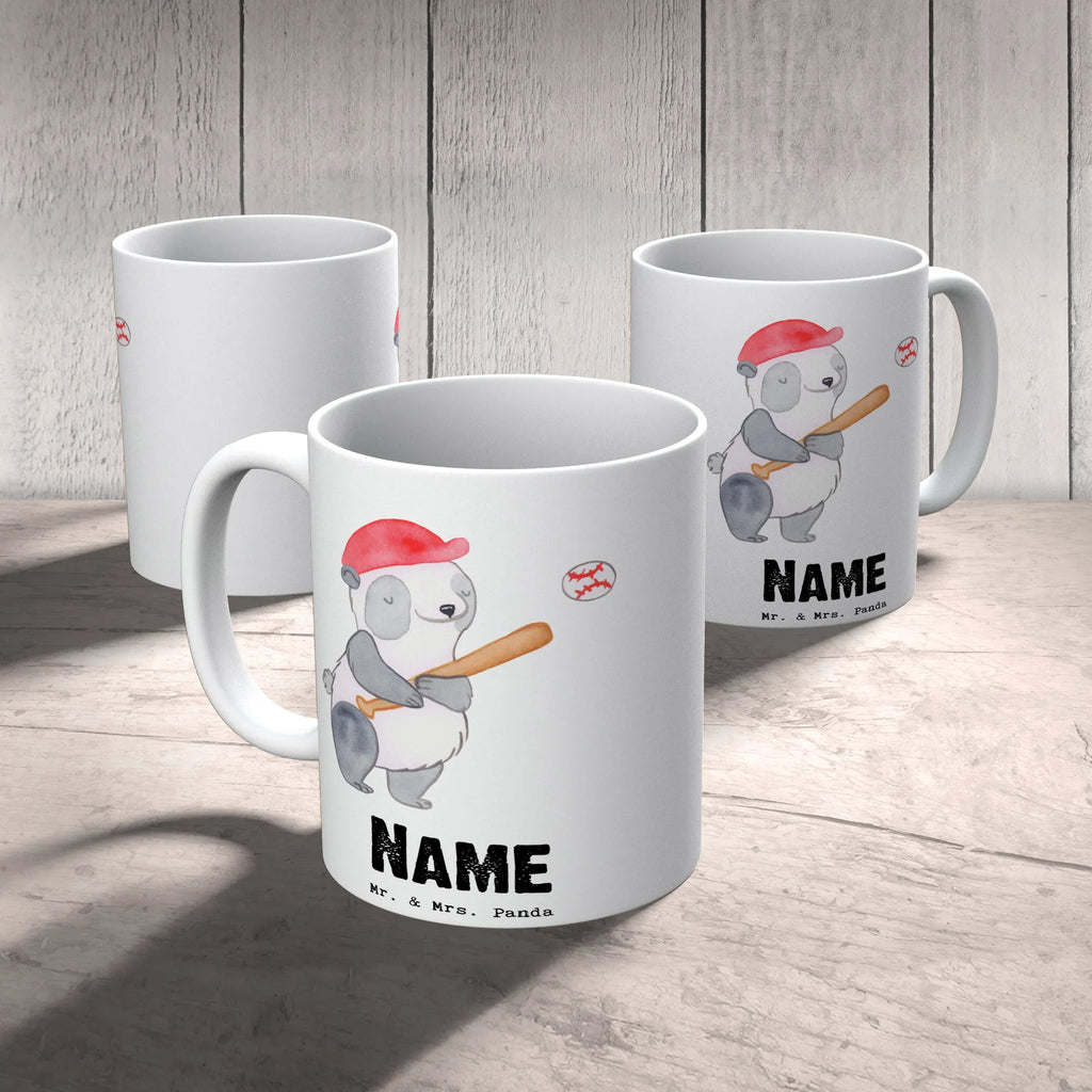 Personalisierte Tasse Panda Baseball spielen Personalisierte Tasse, Namenstasse, Wunschname, Personalisiert, Tasse, Namen, Drucken, Tasse mit Namen, Geschenk, Sport, Sportart, Hobby, Schenken, Danke, Dankeschön, Auszeichnung, Gewinn, Sportler, Baseball spielen, Baseball Spielen, Baseball Match, Ballsport, Baseballplatz, Baseballverein