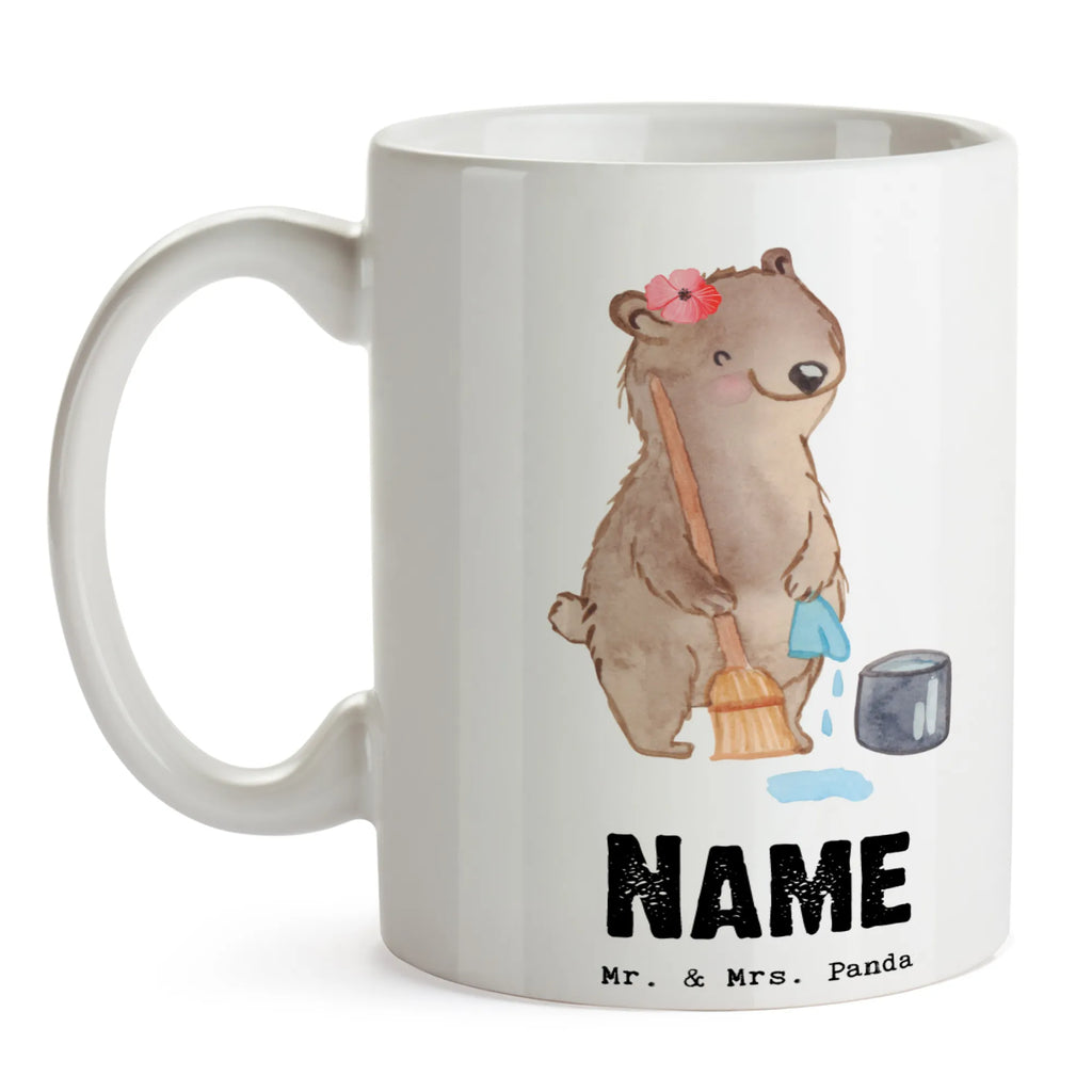 Personalisierte Tasse Reinigungskraft Herz Personalisierte Tasse, Namenstasse, Wunschname, Personalisiert, Tasse, Namen, Drucken, Tasse mit Namen, Beruf, Ausbildung, Jubiläum, Abschied, Rente, Kollege, Kollegin, Geschenk, Schenken, Arbeitskollege, Mitarbeiter, Firma, Danke, Dankeschön