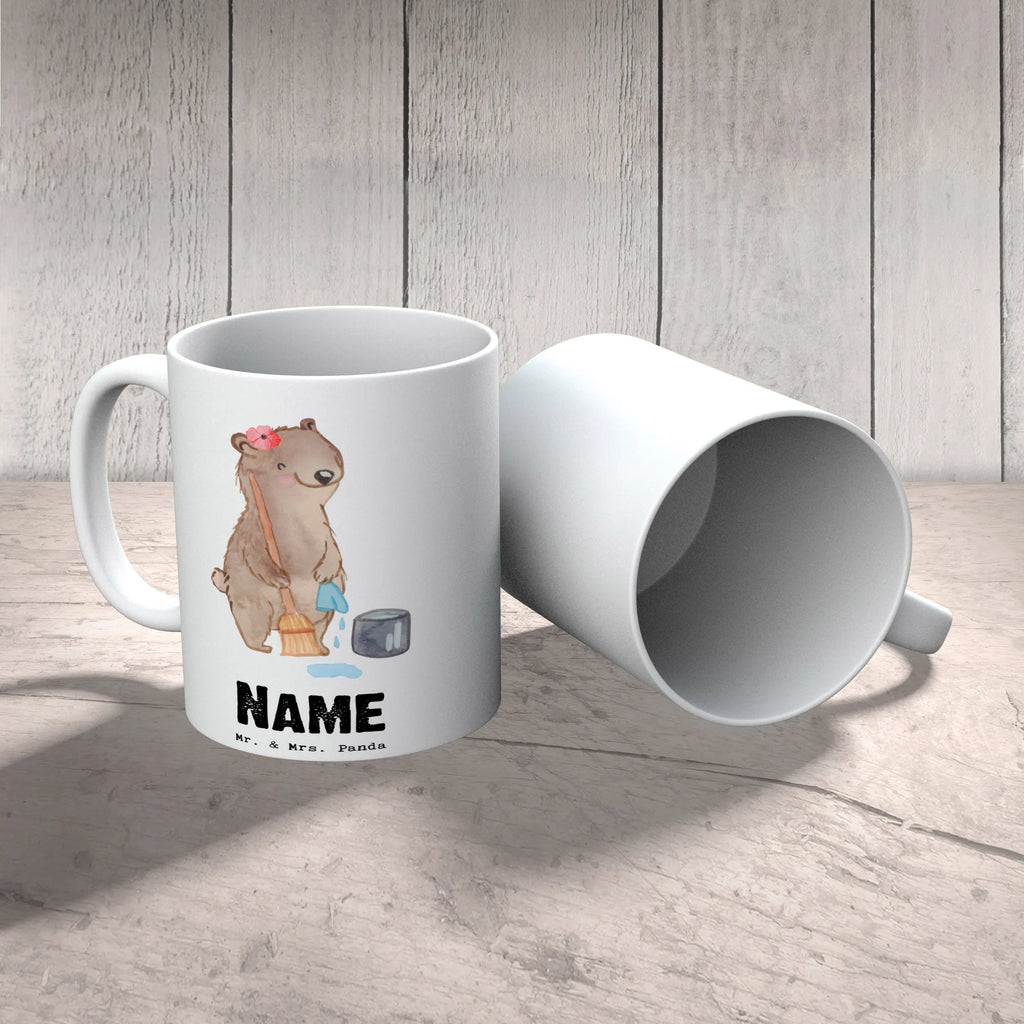 Personalisierte Tasse Reinigungskraft Herz Personalisierte Tasse, Namenstasse, Wunschname, Personalisiert, Tasse, Namen, Drucken, Tasse mit Namen, Beruf, Ausbildung, Jubiläum, Abschied, Rente, Kollege, Kollegin, Geschenk, Schenken, Arbeitskollege, Mitarbeiter, Firma, Danke, Dankeschön