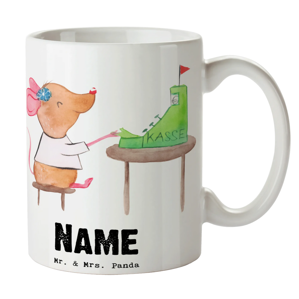 Personalisierte Tasse Kassiererin mit Herz Personalisierte Tasse, Namenstasse, Wunschname, Personalisiert, Tasse, Namen, Drucken, Tasse mit Namen, Beruf, Ausbildung, Jubiläum, Abschied, Rente, Kollege, Kollegin, Geschenk, Schenken, Arbeitskollege, Mitarbeiter, Firma, Danke, Dankeschön, Kassiererin, Kassenwartin, Mitarbeiterin Kasse