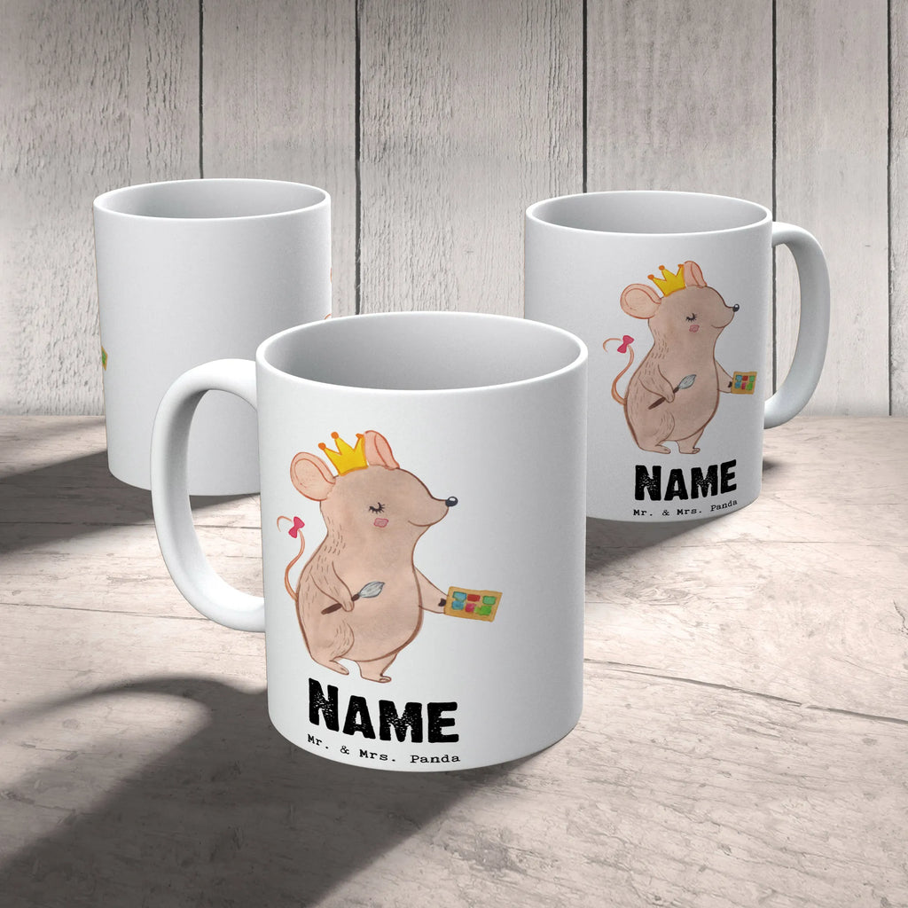 Personalisierte Tasse Make Up Artist mit Herz Personalisierte Tasse, Namenstasse, Wunschname, Personalisiert, Tasse, Namen, Drucken, Tasse mit Namen, Beruf, Ausbildung, Jubiläum, Abschied, Rente, Kollege, Kollegin, Geschenk, Schenken, Arbeitskollege, Mitarbeiter, Firma, Danke, Dankeschön, Kosmetiker, Make Up Artist, Maskenbildner, Visagist, Beauty Salon, Kosmetikstudio, Eröffnung