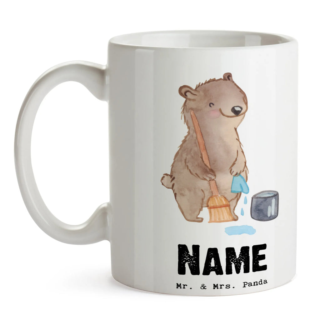 Personalisierte Tasse Reinigungskraft mit Herz Personalisierte Tasse, Namenstasse, Wunschname, Personalisiert, Tasse, Namen, Drucken, Tasse mit Namen, Beruf, Ausbildung, Jubiläum, Abschied, Rente, Kollege, Kollegin, Geschenk, Schenken, Arbeitskollege, Mitarbeiter, Firma, Danke, Dankeschön