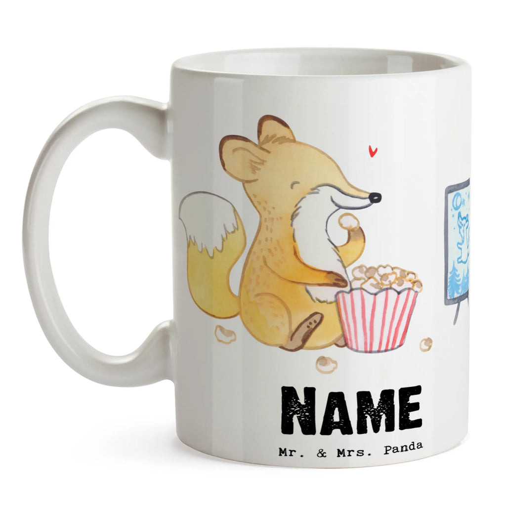 Personalisierte Tasse Fuchs Filme gucken Personalisierte Tasse, Namenstasse, Wunschname, Personalisiert, Tasse, Namen, Drucken, Tasse mit Namen, Geschenk, Sport, Sportart, Hobby, Schenken, Danke, Dankeschön, Auszeichnung, Gewinn, Sportler, Filmabend, Filme gucken, TV, Fernsehen, Kino