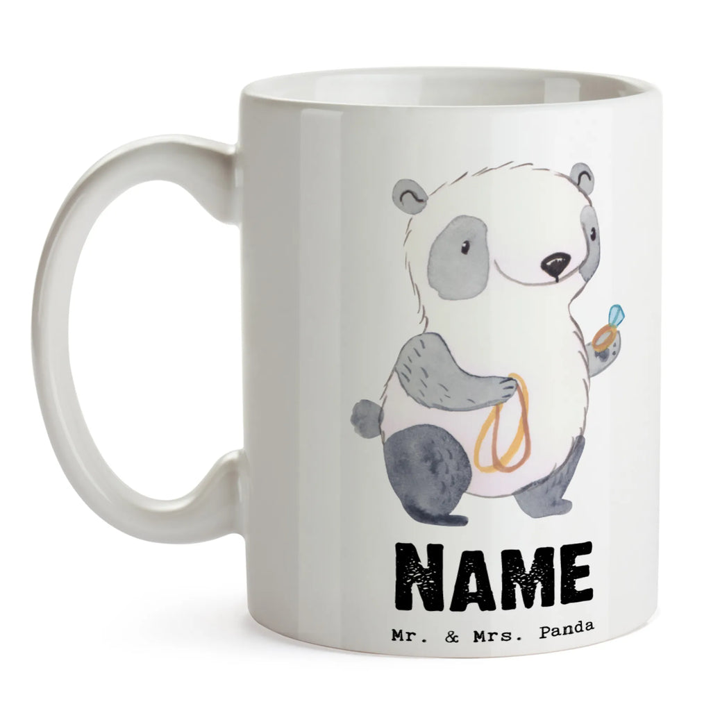 Personalisierte Tasse Juwelier mit Herz Personalisierte Tasse, Namenstasse, Wunschname, Personalisiert, Tasse, Namen, Drucken, Tasse mit Namen, Beruf, Ausbildung, Jubiläum, Abschied, Rente, Kollege, Kollegin, Geschenk, Schenken, Arbeitskollege, Mitarbeiter, Firma, Danke, Dankeschön, Juwelier, Goldschmied, Schmuckwarenhändler, Schmuckgeschäft, Eröffnung