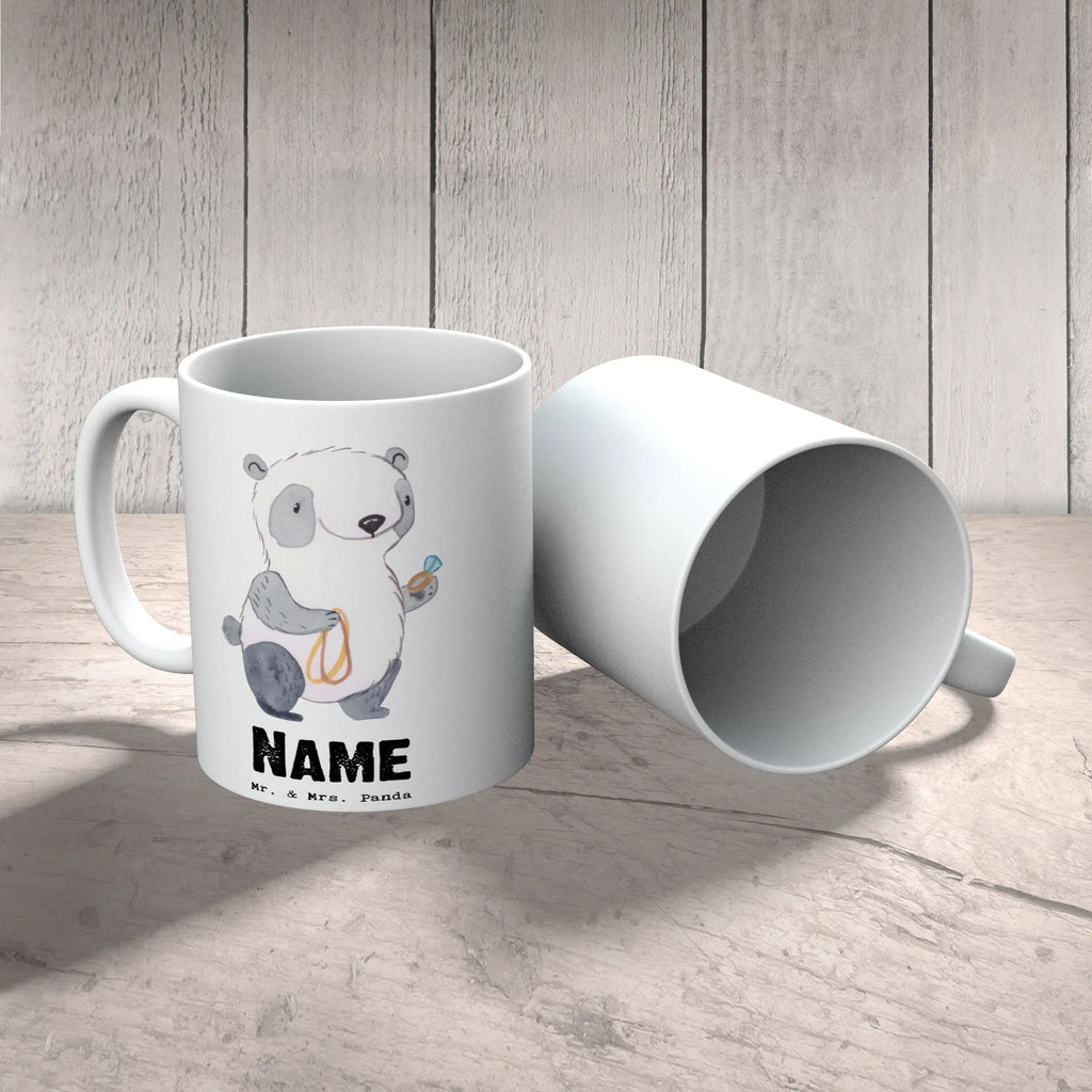 Personalisierte Tasse Juwelier mit Herz Personalisierte Tasse, Namenstasse, Wunschname, Personalisiert, Tasse, Namen, Drucken, Tasse mit Namen, Beruf, Ausbildung, Jubiläum, Abschied, Rente, Kollege, Kollegin, Geschenk, Schenken, Arbeitskollege, Mitarbeiter, Firma, Danke, Dankeschön, Juwelier, Goldschmied, Schmuckwarenhändler, Schmuckgeschäft, Eröffnung