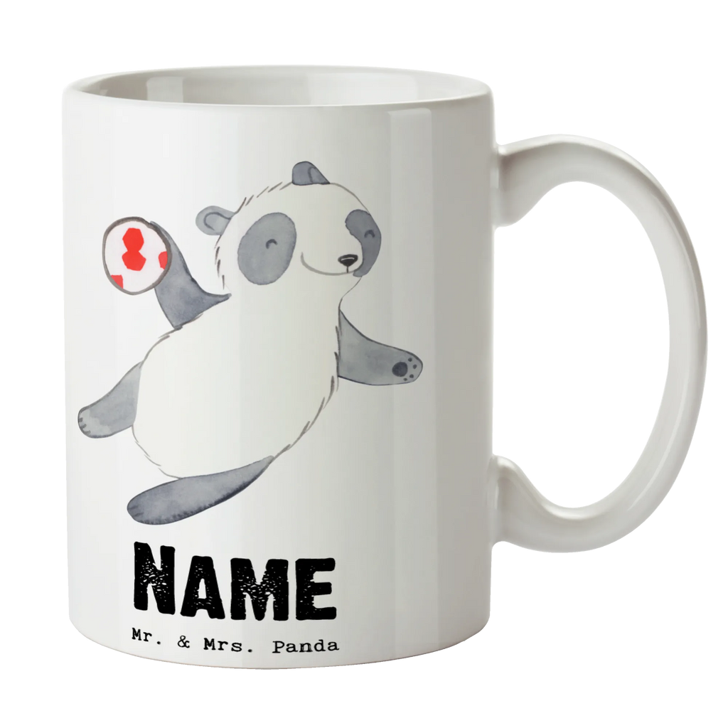 Personalisierte Tasse Panda Handball spielen Personalisierte Tasse, Namenstasse, Wunschname, Personalisiert, Tasse, Namen, Drucken, Tasse mit Namen, Geschenk, Sport, Sportart, Hobby, Schenken, Danke, Dankeschön, Auszeichnung, Gewinn, Sportler, Handball spielen, Handball Turnier, Handball Club, Handball Verein