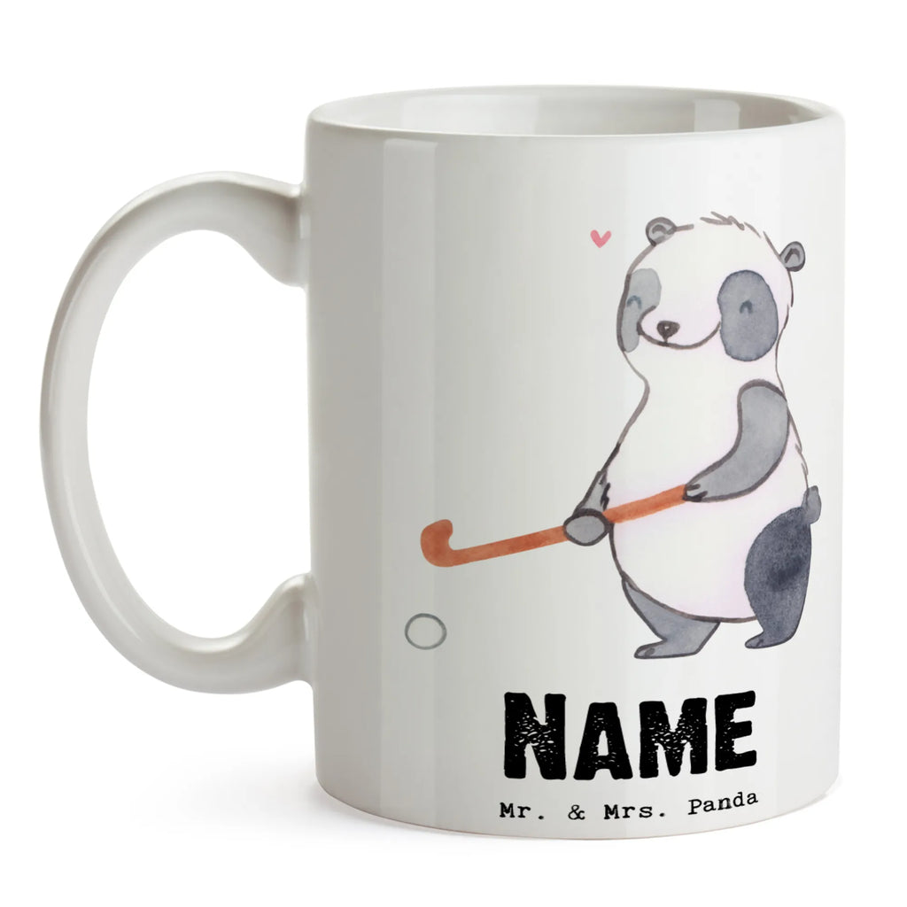 Personalisierte Tasse Panda Hockey spielen Personalisierte Tasse, Namenstasse, Wunschname, Personalisiert, Tasse, Namen, Drucken, Tasse mit Namen, Geschenk, Sport, Sportart, Hobby, Schenken, Danke, Dankeschön, Auszeichnung, Gewinn, Sportler, Hockey spielen, Feldhockey, Hockeyschläger, Hockey Verein