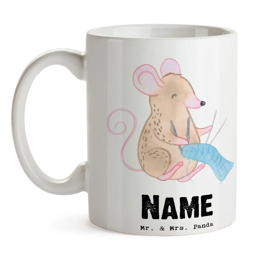 Personalisierte Tasse Maus Stricken Personalisierte Tasse, Namenstasse, Wunschname, Personalisiert, Tasse, Namen, Drucken, Tasse mit Namen, Geschenk, Sport, Sportart, Hobby, Schenken, Danke, Dankeschön, Auszeichnung, Gewinn, Sportler, Stricken, DIY