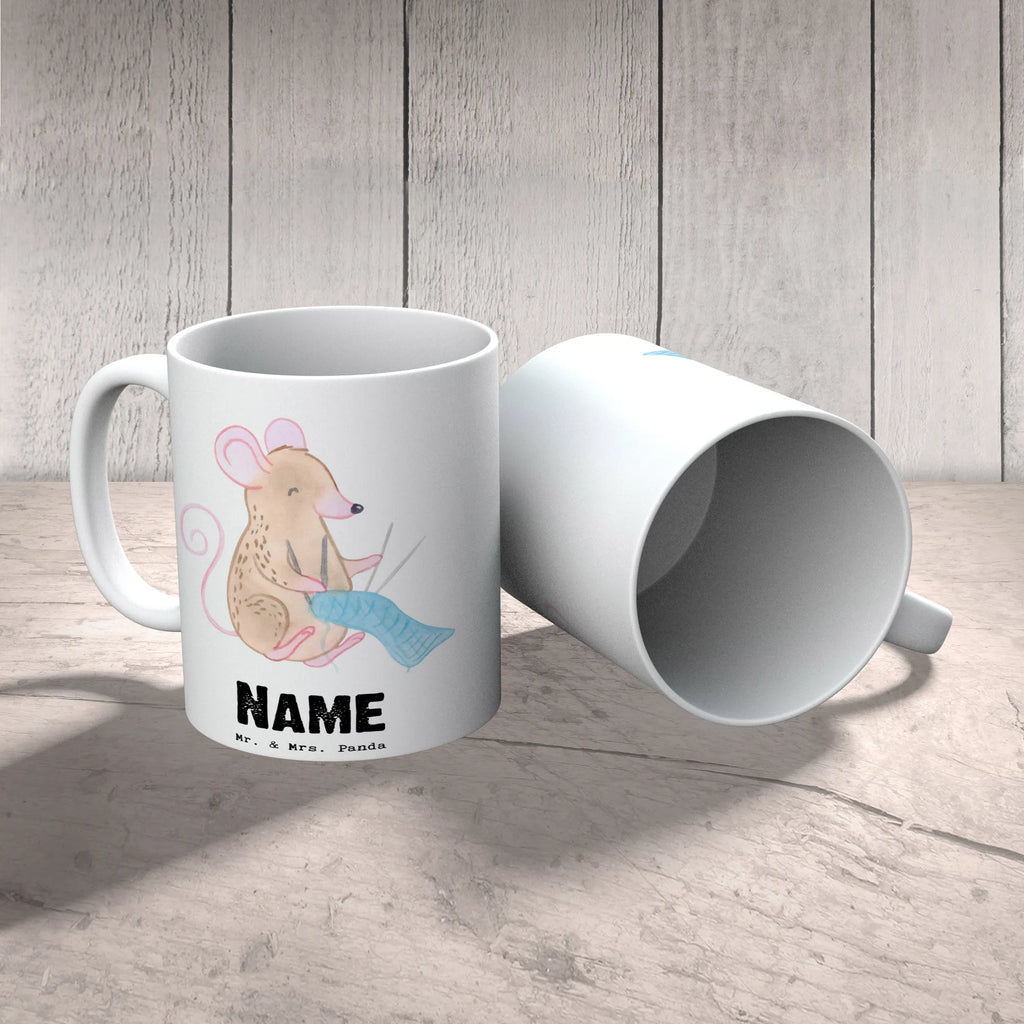 Personalisierte Tasse Maus Stricken Personalisierte Tasse, Namenstasse, Wunschname, Personalisiert, Tasse, Namen, Drucken, Tasse mit Namen, Geschenk, Sport, Sportart, Hobby, Schenken, Danke, Dankeschön, Auszeichnung, Gewinn, Sportler, Stricken, DIY