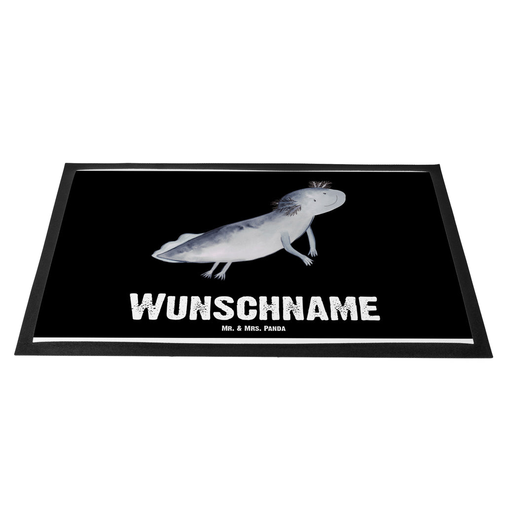 Personalisierte Fußmatte Axolotl schwimmt Personalisierte Fußmatte, Fußmatte mit Namen, Personalisieruung, Personalisiert, Fußmatte bedrucken, Türvorleger mit Namen, Haustürmatte personalisiert, Namensfussmatte, Wunschnamen, Bedrucken, Türvorleger personalisiert, Axolotl, Molch, Axolot, Schwanzlurch, Lurch, Lurche, Problem, Probleme, Lösungen, Motivation