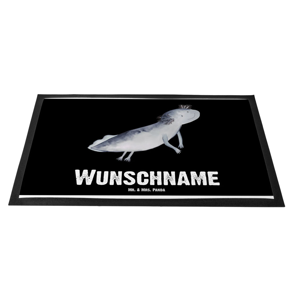 Personalisierte Fußmatte Axolotl schwimmt Personalisierte Fußmatte, Fußmatte mit Namen, Personalisieruung, Personalisiert, Fußmatte bedrucken, Türvorleger mit Namen, Haustürmatte personalisiert, Namensfussmatte, Wunschnamen, Bedrucken, Türvorleger personalisiert, Axolotl, Molch, Axolot, Schwanzlurch, Lurch, Lurche, Problem, Probleme, Lösungen, Motivation