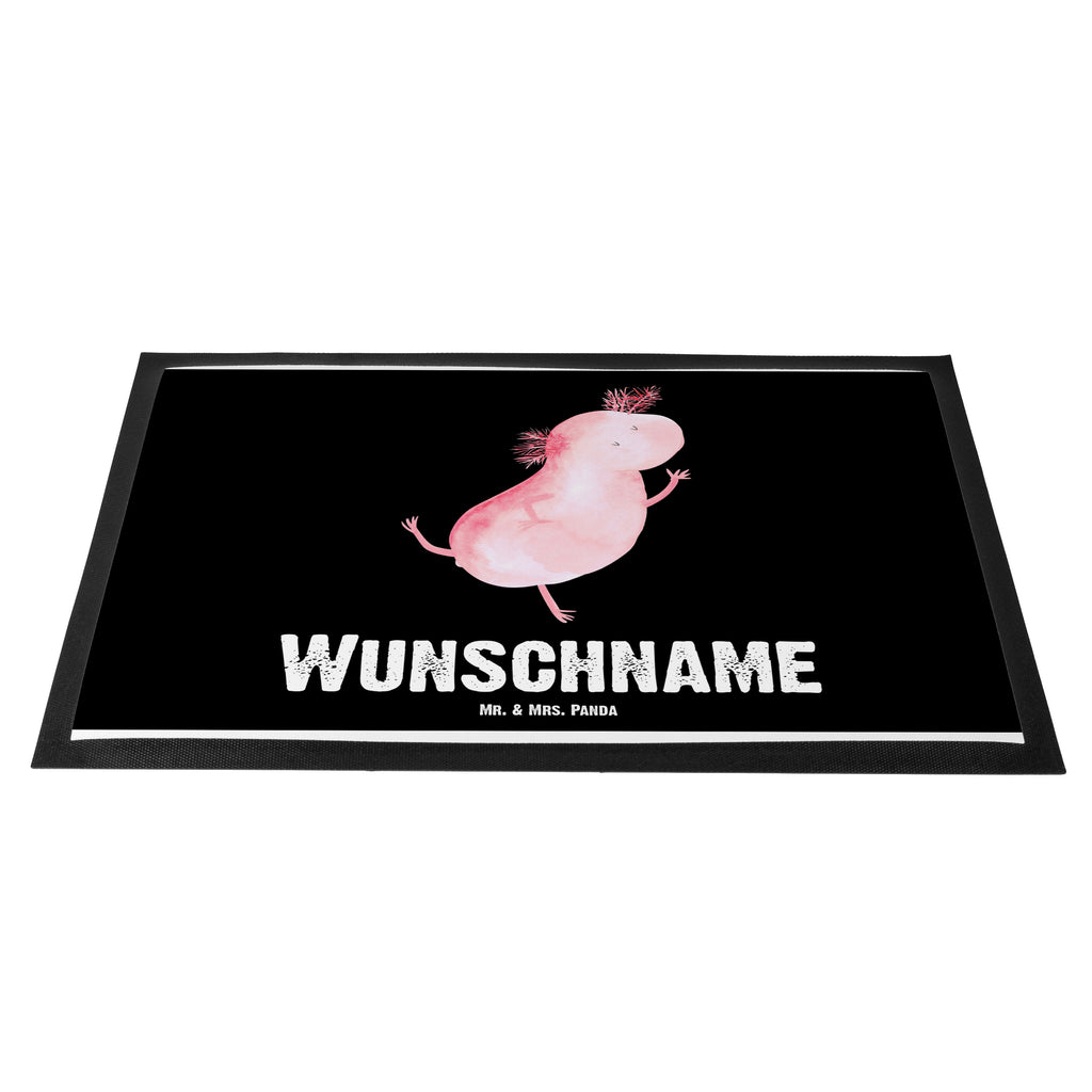 Personalisierte Fußmatte Axolotl tanzt Personalisierte Fußmatte, Fußmatte mit Namen, Personalisieruung, Personalisiert, Fußmatte bedrucken, Türvorleger mit Namen, Haustürmatte personalisiert, Namensfussmatte, Wunschnamen, Bedrucken, Türvorleger personalisiert, Axolotl, Molch, Axolot, Schwanzlurch, Lurch, Lurche, Dachschaden, Sterne, verrückt, Freundin, beste Freundin