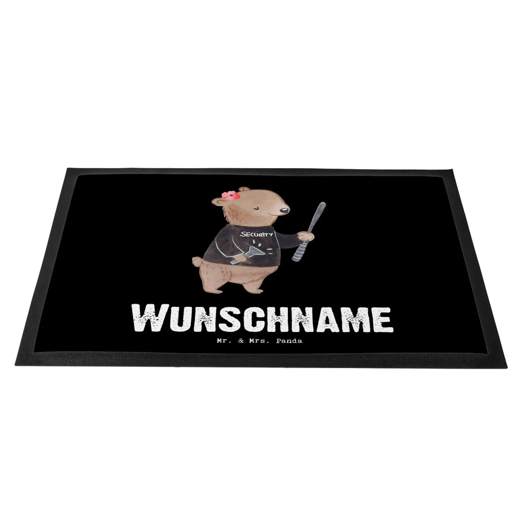 Personalisierte Fußmatte Sicherheitsdienstmitarbeiterin mit Herz Personalisierte Fußmatte, Fußmatte mit Namen, Personalisieruung, Personalisiert, Fußmatte bedrucken, Türvorleger mit Namen, Haustürmatte personalisiert, Namensfussmatte, Wunschnamen, Bedrucken, Türvorleger personalisiert, Beruf, Ausbildung, Jubiläum, Abschied, Rente, Kollege, Kollegin, Geschenk, Schenken, Arbeitskollege, Mitarbeiter, Firma, Danke, Dankeschön