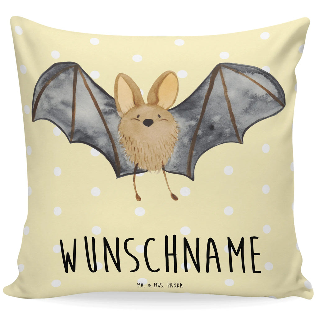 Personalisiertes Kissen Fledermaus Flügel Kissen, personalisiert, Name, Wunschname, bedrucken, Kopfkissen, Tiermotive, Gute Laune, lustige Sprüche, Tiere